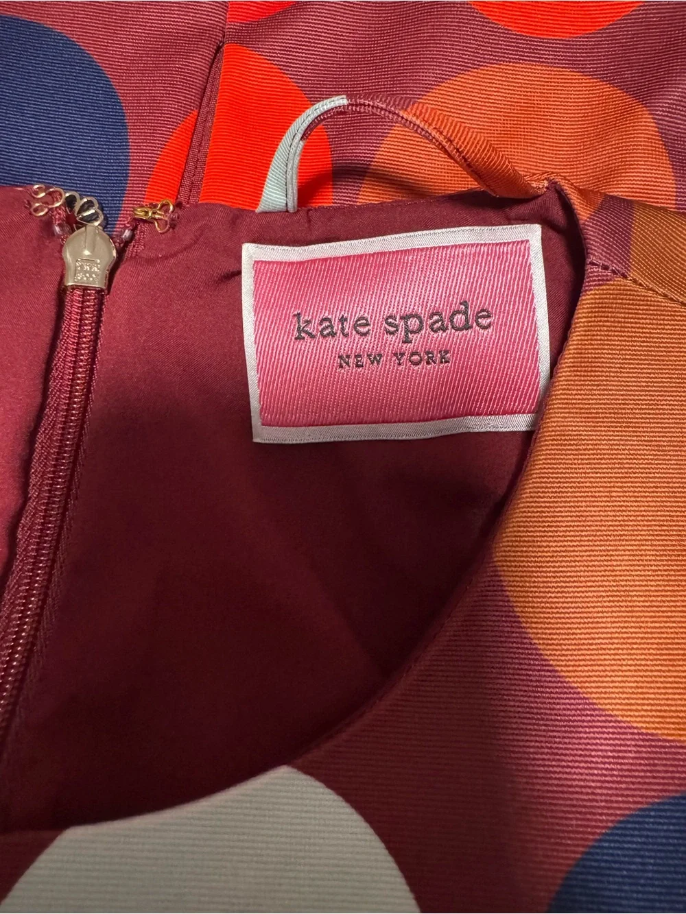 Kate Spade Dot Party Julia Faille Dress Colorful Polka Dot Fit & Flare Size 14